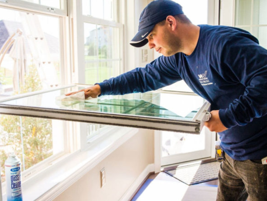 Window frame cleaning